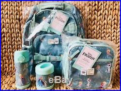 Pottery Barn Kids Disney Frozen Large Backpack Lunch Box Water bottle Thermos