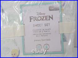 Pottery Barn Kids Disney Frozen Olaf Anna Elsa Sheet Set Full Blue #6291