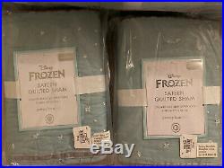 Pottery Barn Kids Disney Frozen Sateen Full Queen Quilt/standard Shams New