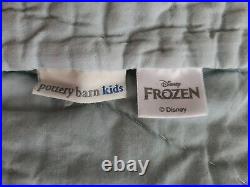 Pottery Barn Kids Disney Frozen Sateen Quilt Full/Queen Aqua PBK Frozen