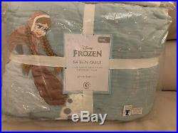 Pottery Barn Kids Disney Frozen Sateen Twin Quilt/standard Sham/bed Skirt New