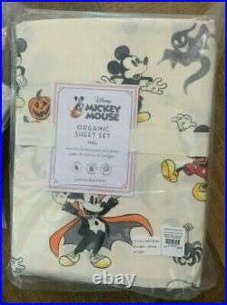 Pottery Barn Kids Disney Mickey Mouse HALLOWEEN organic FULL sheet set