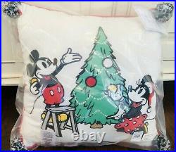 Pottery Barn Kids Disney Mickey Mouse Holiday Christmas Pillow Decor Minnie