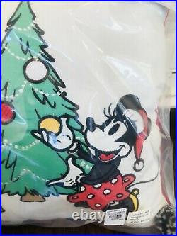 Pottery Barn Kids Disney Mickey Mouse Holiday Christmas Pillow Decor Minnie