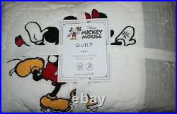 Pottery Barn Kids Disney Mickey Mouse Holiday Quilt Twin NEW 68 x 86