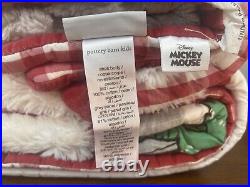 Pottery Barn Kids Disney Mickey Mouse Twin Quilt Cotton Blend Faux Fur 68 x 86