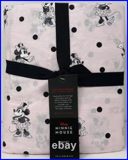 Pottery Barn Kids Disney Minnie Mouse QUEEN Sheet Set Pink / Black