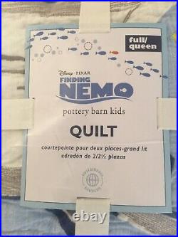 Pottery Barn Kids Disney Pixar Finding Nemo Quilt Full/Queen NEW 86 x 86