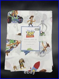 Pottery Barn Kids Disney Pixar Toy Story Organic Queen Sheet Set New W Tags