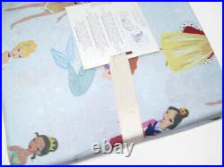 Pottery Barn Kids Disney Princess Aurora Ariel Belle Full Queen Duvet Cover New