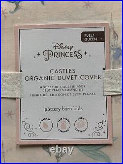 Pottery Barn Kids Disney Princess Castles Full Queen Duvet Blush Pink Organic