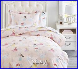 Pottery Barn Kids Disney Princess Castles Organic Full / Queen Duvet New With Tag