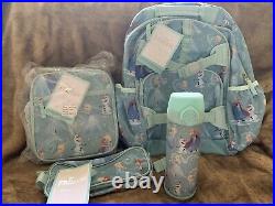 Pottery Barn Kids Disney Princess Frozen LG Backpack Set Lunchbox Water Bottle +