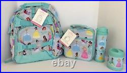 Pottery Barn Kids Disney Princess Lg Backpack Lunch Box Water Hot/Cold NEW