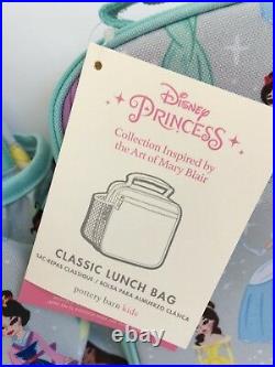 Pottery Barn Kids Disney Princess Lg Backpack Lunch Box Water Hot/Cold NEW