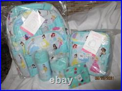 Pottery Barn Kids Disney Princess Lg Backpack Lunch Box Water Hot/Cold, ice NEW