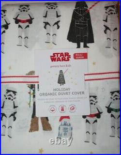 Pottery Barn Kids Disney Star Wars Holiday Duvet Cover Full/Queen 90 X 88