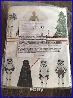 Pottery Barn Kids Disney Star Wars Holiday Organic Sheet Set FULL NEW 4 Pcs