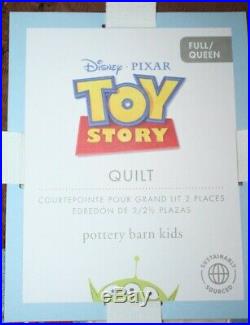 Pottery Barn Kids Disney Toy Story Quilt Full/Queen 86 X 86 NEW