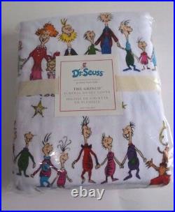 Pottery Barn Kids Dr. Seuss The Grinch Christmas Flannel Duvet Cover Twin #52