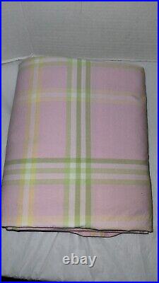 Pottery Barn Kids Duvet Cover With Comforter, Pink Green Plaid Duvet, twin size