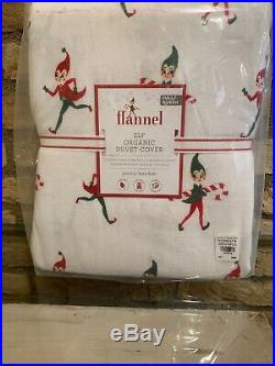 Pottery Barn Kids Elf On The Shelf Flannel Full Queen Duvet Shams Christmas New