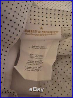 Pottery Barn Kids Emily & Meritt Ruffle Candy Stripe Full Queen Quilt And Shams