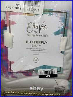 Pottery Barn Kids Ettavee Butterfly Quilted Standard Sham NEW HTF