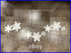 Pottery Barn Kids Felted Wool Snowflake Garland Christmas NWT (3 Available)