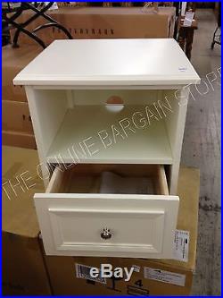 Pottery Barn Kids Fillmore Nightstand bedside end coffee table antique white