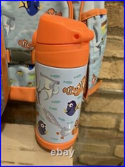 Pottery Barn Kids Finding Nemo Large Backpack Lunchbox Water Bottle Set New