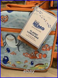 Pottery Barn Kids Finding Nemo Large Backpack Lunchbox Water Bottle Set New