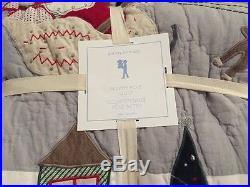 Pottery Barn Kids Flannel North Pole Quilt Standard Sham Sheet Twin Christmas