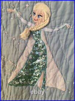 Pottery Barn Kids Frozen Full/Queen quilt Queen Sheet set bonus pillowcases