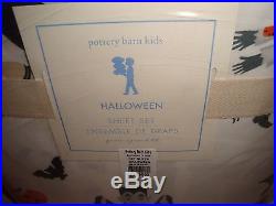 Pottery Barn Kids Halloween Queen Sheet Set NIP Cotton