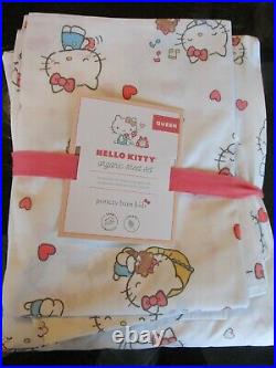 Pottery Barn Kids Hello Kitty queen sheet set New w tags