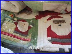 Pottery Barn Kids Holiday Heritage Patchwork full queen quilt Christmas sample