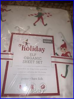 Pottery Barn Kids Holiday Queen Elf Organic Sheet Set