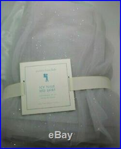 Pottery Barn Kids Icy Tulle Bed Skirt Twin Frozen #1359