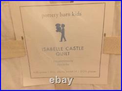 Pottery Barn Kids Isabelle Castle Mermaid Full/Queen Quilt Euro sham Beach Ocean