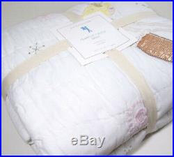 Pottery Barn Kids Isabelle Mermaid Castle Sequin Beaded Decorated Twin Quilt New