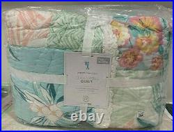 Pottery Barn Kids Island Vibes surf FULL QUEEN quilt pink