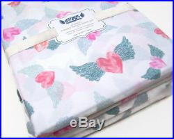 Pottery Barn Kids Junk Gypsy Organic Cotton Winged Hearts Queen Sheet Set New