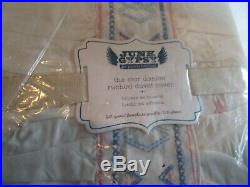 Pottery Barn Kids Junk Gypsy Star Dancer Ruched Duvet Cover full queen New