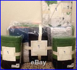 Pottery Barn Kids Knights and Dragons FULL quilt shams sheets 7 pc set