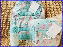 Pottery Barn Kids Large Backpack Magical Mermaid Lunchbox Water Bottle Set New