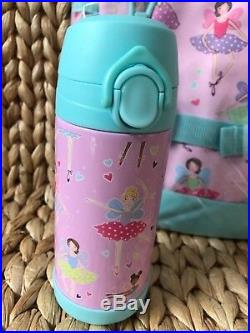 Pottery Barn Kids Large Backpack Pink Fairy Lunch Box Water bottle No Mono New