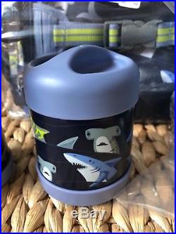 Pottery Barn Kids Large Backpack Water Bottle Lunch Box Thermos Tropical Shark