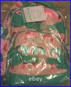 Pottery Barn Kids Large Pink Mod Sequin Rainbow Backpack & Rainbow Ref. Lunchbag