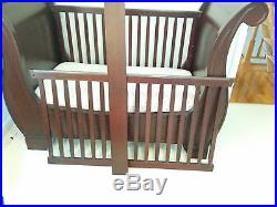 Pottery Barn Kids Larkin Sleigh Crib Convertible To Toddler Bed